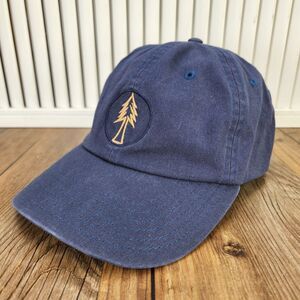 Pistil Ranger Organic Cotton Strapback Hat Cap Navy Blue Canvas Dad Tree Hiking